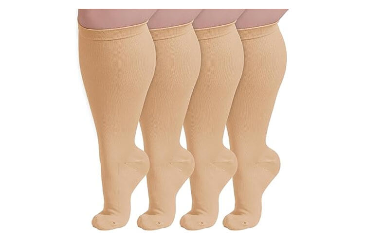 Witwot 2/4 Pairs Plus Size Compression Socks