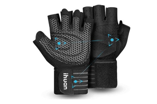 ihuan Ventilated Weight Lifting Gym Workout Gloves 