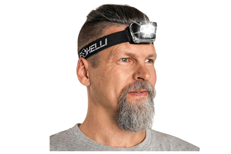 Foxelli LED Headlamp Flashlight