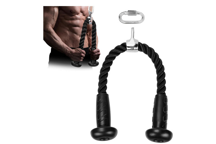 Hikeen Ergonomic Tricep Rope Cable Attachment 