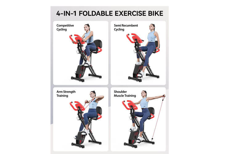 pooboo Folding Exercise Bike