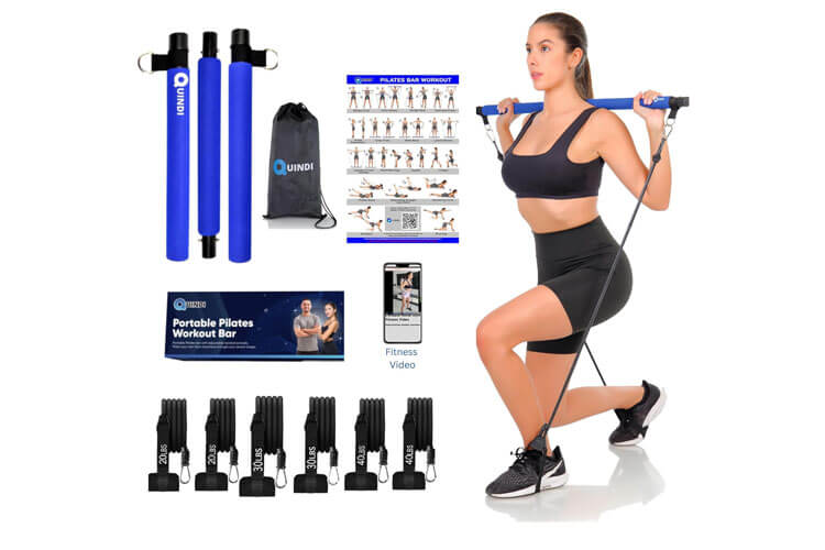 Quindi Pilates Bar Kit with Resistance Bands
